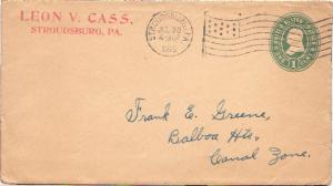 United States Pennsylvania Stroudsburg, Pa. 1915 American Flag Type A14  1c F...