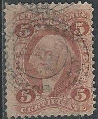 US R24 (used) 10¢ Inter. Revenue Certificate (1862)