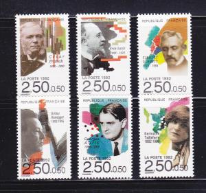 France B642-B647 Set MNH Composers