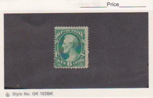 1873 US Scott # 60 Department of State Official 6c MHOG Catalogue $250.00