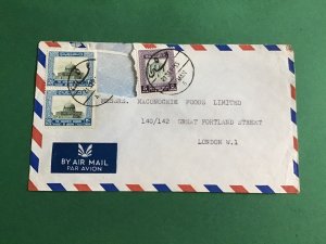 Jordan  Amman 1955  Air Mail Vintage one stamp missing  Stamp Cover R45476