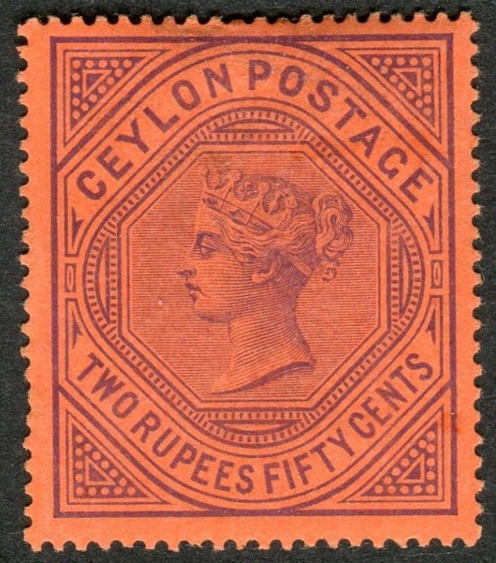 CEYLON-1899 2r50 Purple/Red Sg 249 LIGHTLY MOUNTED MINT V17873