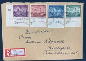 1942 Kielce GG General Government Germany First Day Cover To Bielefeld