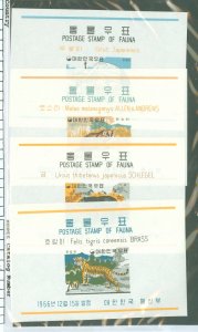 Korea #494a/504a Mint (NH) Souvenir Sheet (Animals)