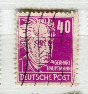 GERMANY EAST; 1952-53 early Portrait issues fine used 40pf. value