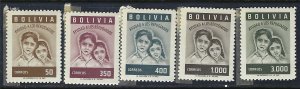 Bolivia 418-22 MNH Q14-2