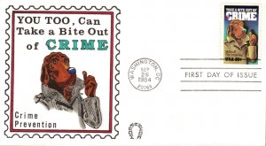 #2102 McGruff the Crime Dog Horseshoe FDC