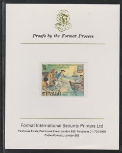 TUVALU 1979 CAPTAIN COOK imperf mounted on Format Int Proof Card