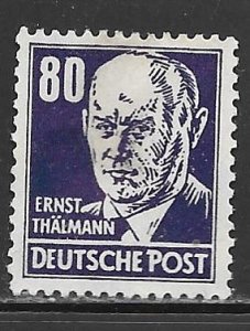 Germany Russian Zone 10N43: 80pf Ernst Thalmann, unused, NG, VF