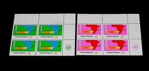 U.N. 1973, NEW YORK #240-241, NAMIBIA. INSC. BLKS/4, NICE!! LQQK!!