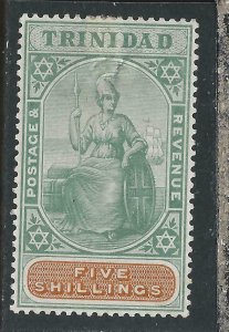 TRINIDAD 1896-1906 5s GREEN & BROWN MM SG 122 CAT £60