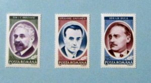 Romania - 3759-61, MNH Comp. Famous People. SCV - $1.00