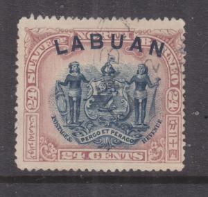 LABUAN, 1897 24c Postage & Revenue added, perf. 14 1/2-15, used, cds. cancel.