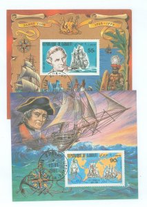 Djibouti #519-520v Used Souvenir Sheet