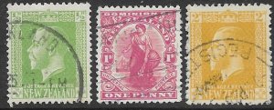 New Zealand 176-78   1925  set 3  fine   used