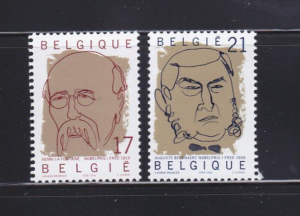 Belgium 1749-1750 Set MNH Nobel Laureates In Peace