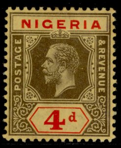 NIGERIA GV SG6b, 4d black & red/deep yellow, M MINT. Cat £50. THICK PAPER