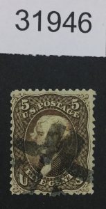 US STAMPS #76a BLACK BROWN USED LOT #31946