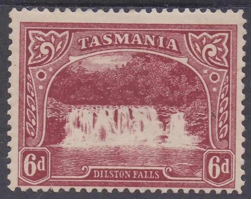 TASMANIA 1905 DILSTON WATERFALL 6D WMK CROWN/A LITHO PERF 12.5