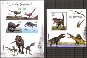 Madagascar 2019 Dinosaurs sheet + S/S MNH