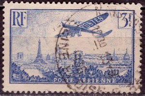 France 1936: Sc. # C12; O/Used Single Stamp