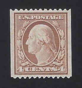US #350 1908-10 Orange Brown Perf 12 Horz Wmk 191 Mint OG LH VF SCV $140