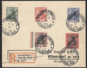 Germany 1912 Constantinople Last Set Turkey  Cover Berlin 105794