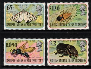 BIOT 1976 Insects; Scott 86-89, SG 86-89; MNH