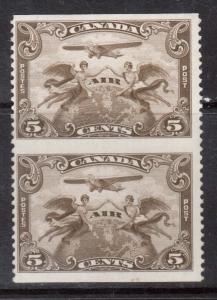 Canada #C1c Mint Imperforate Pair
