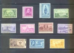 US 1950 Commemorative Year Set with 11 Stamps MNH