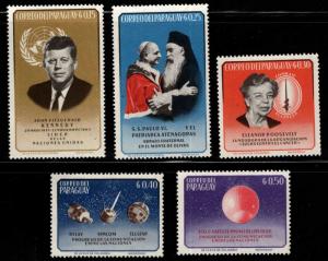 Paraguay Scott  828-832 MH* stamp set