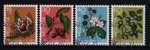 Switzerland B418-B425 used stamps superb cancels nuts berries Pro Juventute (3)