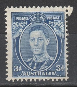 AUSTRALIA 1937 KGVI 3D MNH ** DIE II THIN PAPER  