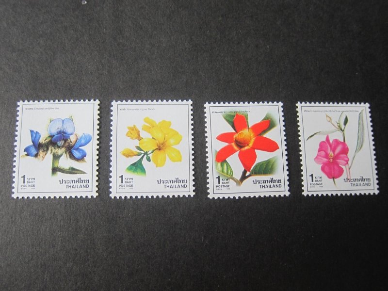 Thailand 1988 Sc 1274-77 flower set MNH