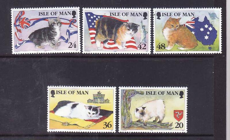 Isle of Man - 1996 - Manx Cats  MNH Set # 672-676