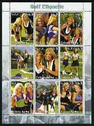 ERITREA - 2003 - Golf Etiquette, PinUps - Perf 9v Sheet - MNH - Private Issue