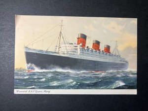 1954 England Ship Postcard Cover Southampton Paquebot to Souderton PA USA