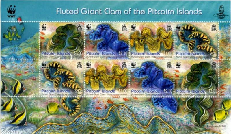 Pitcairn Islands - Giant Sea Clams - 8 Stamp  Sheet - PIT1206H