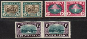 South Africa Sc #B9-B11 Mint Hinged pairs