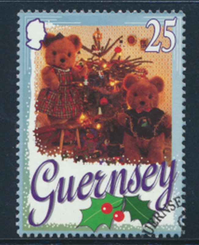 Guernsey  SG 748  SC# 610 Christmas 1997 Teddy Bears FD Cancel see scan