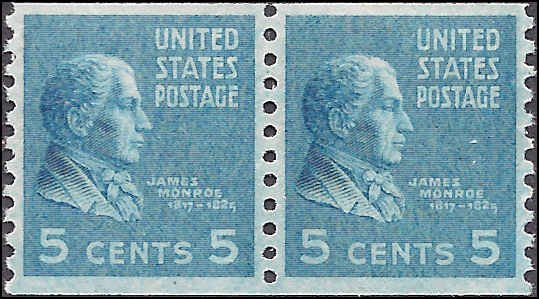 845 Mint,OG,NH... Pair... SCV $10.50