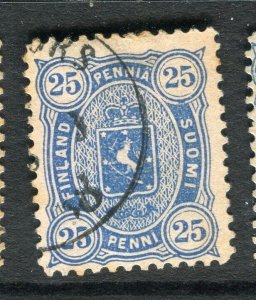 FINLAND; 1885 classic Numeral new colour issue used Shade of 25p.