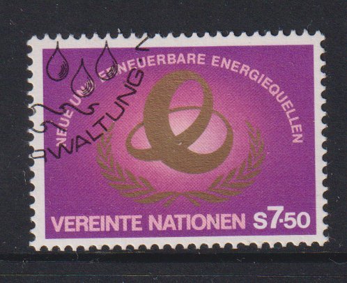 United Nations Vienna  #21 cancelled  1981 energy 7.50s