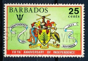 Barbados #366 Single Used