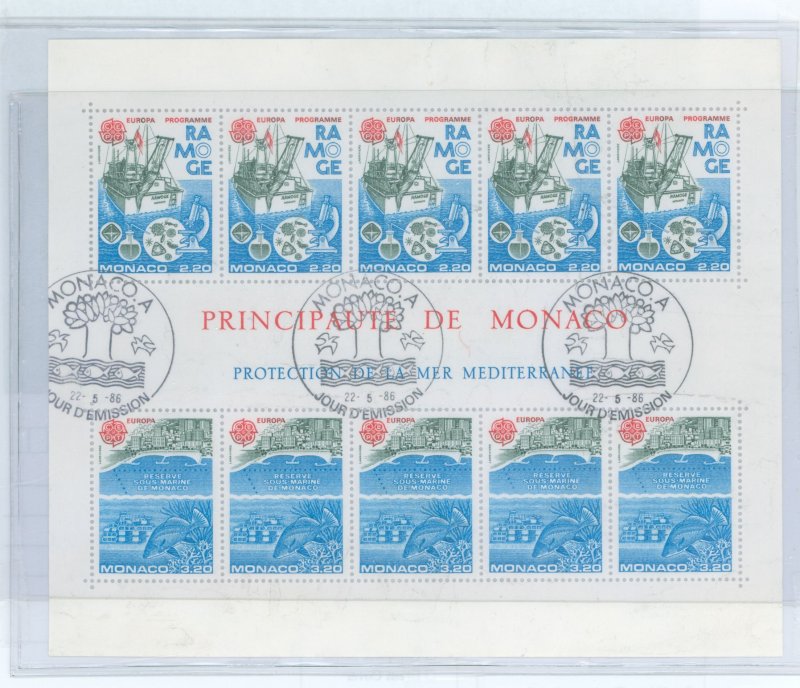 Monaco #1531a Used Souvenir Sheet