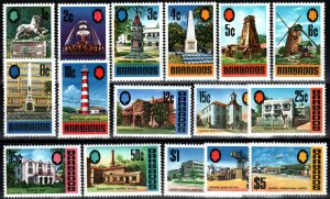 Barbados  #328-43  MNH CV $16.10  (X1214)