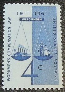 1961 4c Workmen's Compensation Scott 1186 Mint NH