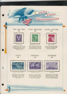 united states commemoratives 1942/43/44 stamps page ref 18253