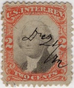 Scott R135 George Washington, Revenue Stamp - Used