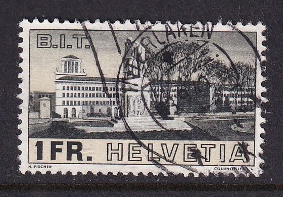 Switzerland  #241 used  1938  Labour building 1fr